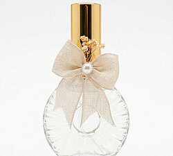 50 ml Prestijli Boğazlı Yassı Cam Şişe - Özel Günlere Özel Süslemeli Kolonya & Parfüm Hediyelik Seti - 2