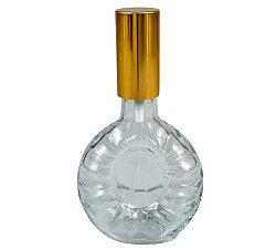 50 ml Prestijli Cam Şişe - Gold Spreyli Boğazlı Yassı Şişe - Kolonya Dolumlu, Kına Hediyeliği veya Boş Seçenekli - hepsi anadolu