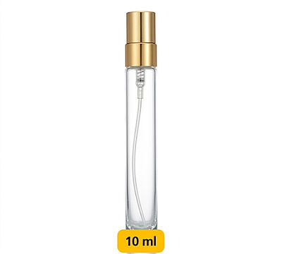 Cam Kolonya Şişesi 10 ml - Gold Sprey Kapaklı - Düğün, Nişan, Söz ve Kına İçin Boş Parfüm - Kolonya Şişesi - 1