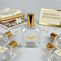 KAZABLANKA MODEL 50 ml KÖŞELİ PARFÜM ŞİŞESİ GOLD METALE METAL SPREYLİ - hepsi anadolu