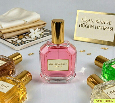 KAZABLANKA MODEL 50 ml KÖŞELİ PARFÜM ŞİŞESİ GOLD METALE METAL SPREYLİ - 2