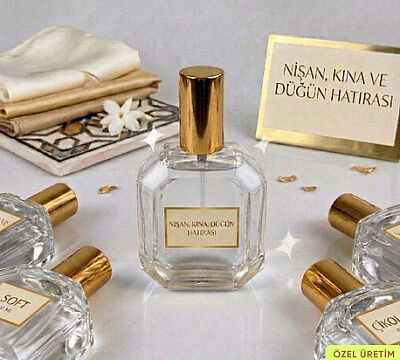 KAZABLANKA MODEL 50 ml KÖŞELİ PARFÜM ŞİŞESİ GOLD METALE METAL SPREYLİ - 5