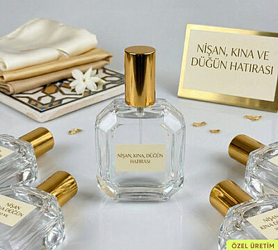 KAZABLANKA MODEL 50 ml KÖŞELİ PARFÜM ŞİŞESİ GOLD METALE METAL SPREYLİ - 1