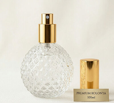Lüks Kristal Kesim Kolonya Şişesi 100 ml Boş Parfüm/Kolonya Şişesi&Kolonya&süsleme - 1